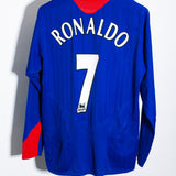Manchester United 2005-06 Ronaldo Long Sleeve Away Kit (L)