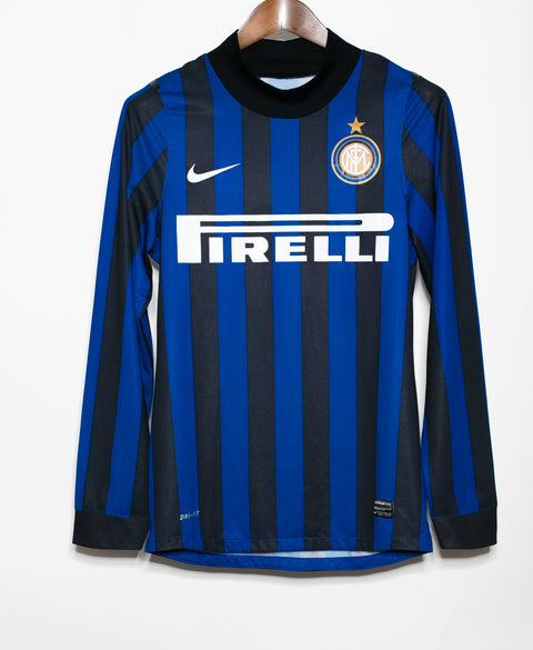 Inter Milan 2011-12 Eto'o Long Sleeve Home Kit (S)