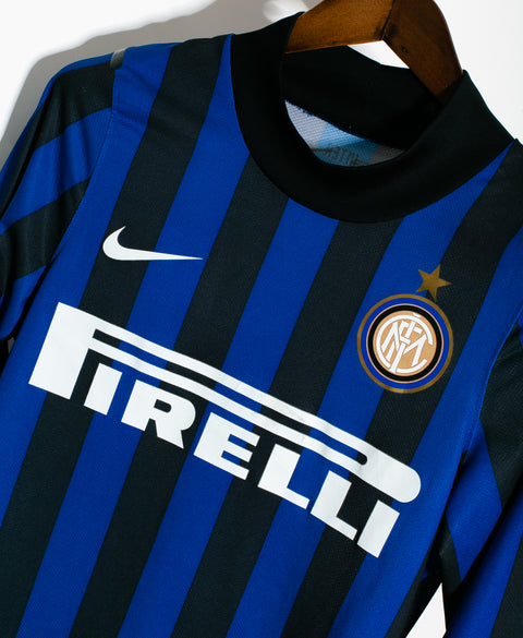 Inter Milan 2011-12 Eto'o Long Sleeve Home Kit (S)