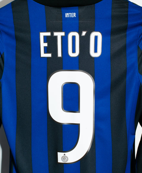 Inter Milan 2011-12 Eto'o Long Sleeve Home Kit (S)