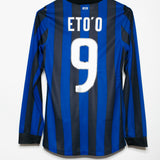 Inter Milan 2011-12 Eto'o Long Sleeve Home Kit (S)