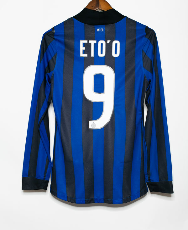 Inter Milan 2011-12 Eto'o Long Sleeve Home Kit (S)