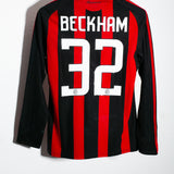AC Milan 2008-09 Beckham Long Sleeve Home Kit (S)