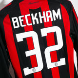 AC Milan 2008-09 Beckham Long Sleeve Home Kit (S)
