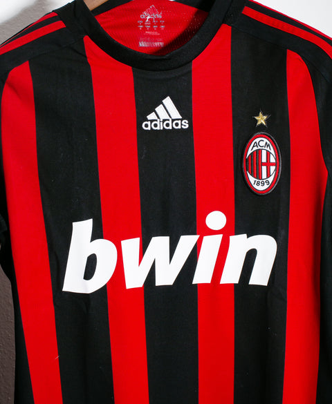 AC Milan 2008-09 Beckham Long Sleeve Home Kit (S)