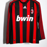 AC Milan 2008-09 Beckham Long Sleeve Home Kit (S)
