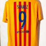 Barcelona 2015-16 Suarez Away Kit (L)