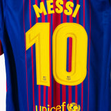 Barcelona 2017-18 Messi Home Kit (L)