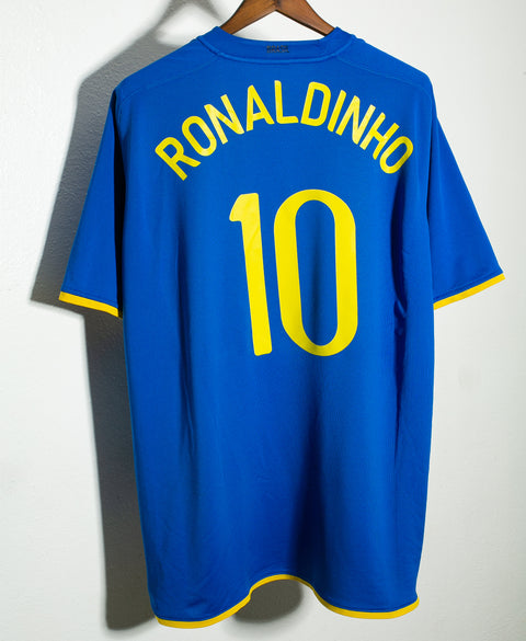 Brazil 2008 Ronaldinho Away Kit (2XL)