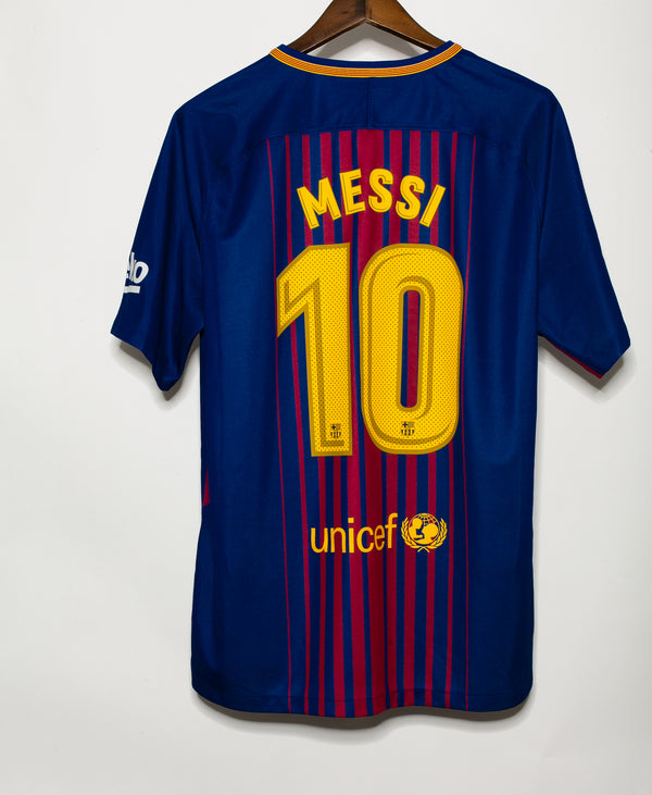Barcelona 2017-18 Messi Home Kit (XL)