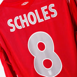 England 2004 Scholes Long Sleeve Away Kit (M)