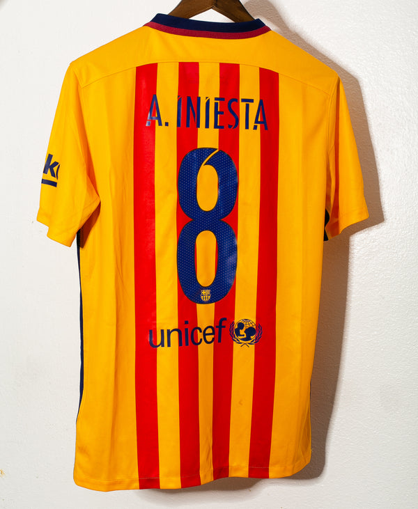 Barcelona 2015-16 Iniesta Away Kit (M)
