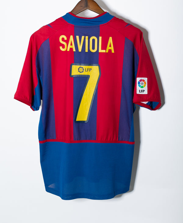 Barcelona 2002-03 Saviola Home Kit (M)