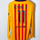 Barcelona 2015-16 Neymar Jr Long Sleeve Away Kit (L)