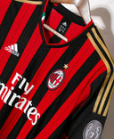 AC Milan 2013-14 Balotelli Signed Home Kit (M)