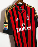 AC Milan 2013-14 Balotelli Signed Home Kit (M)