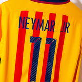 Barcelona 2015-16 Neymar Jr Long Sleeve Away Kit (L)