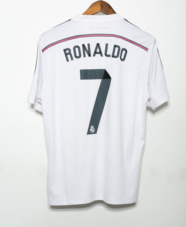 2013-14 Real MADRID Home L/S No.7 RONALDO UCL 2014 UEFA FINAL Jersey Shirt  XXL