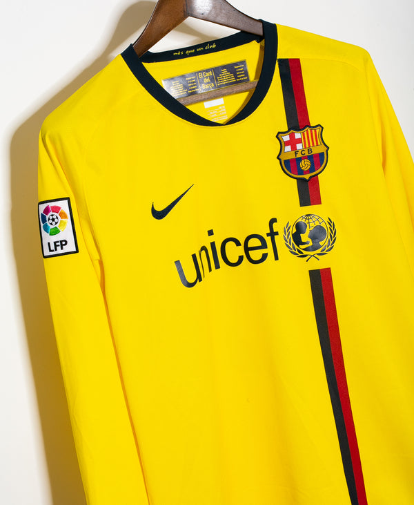Barcelona 2008-08 Puyol Long Sleeve Away Kit (L)