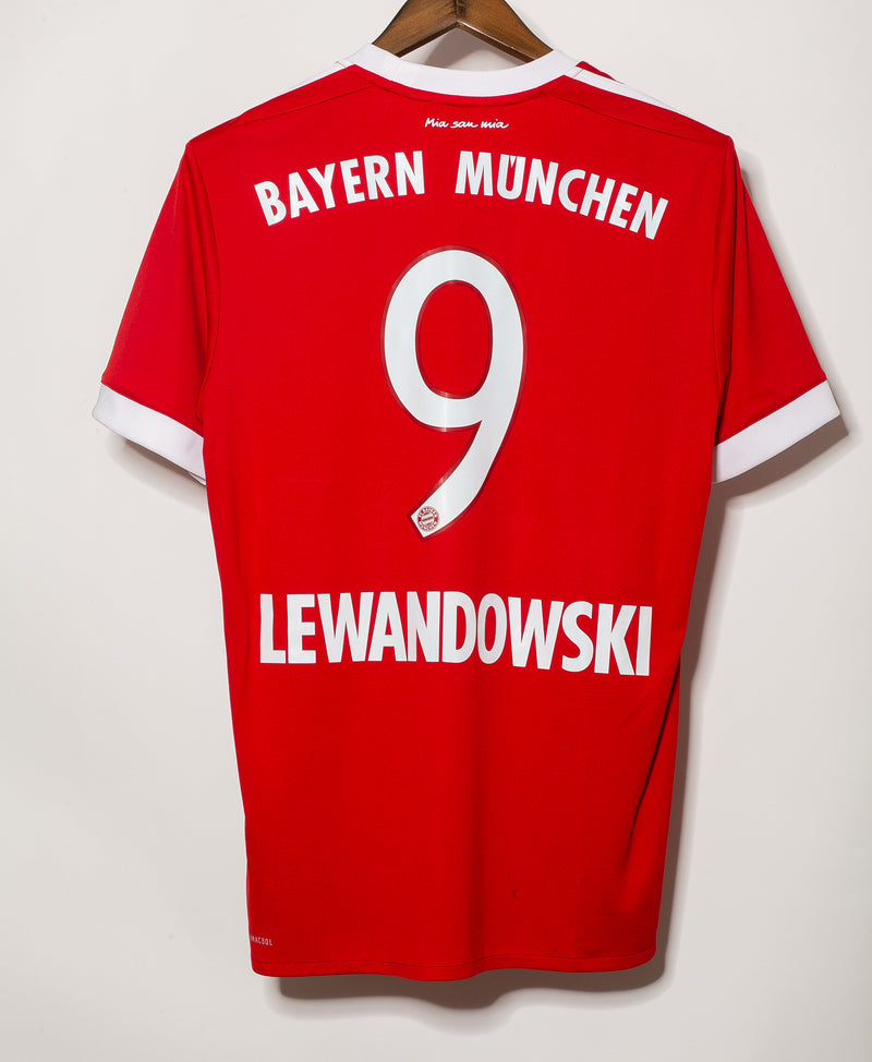 Bayern Munchen No9 Lewandowski White Jersey