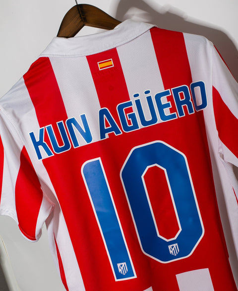 Atletico Madrid 2010-11 Aguero Home Kit (M)