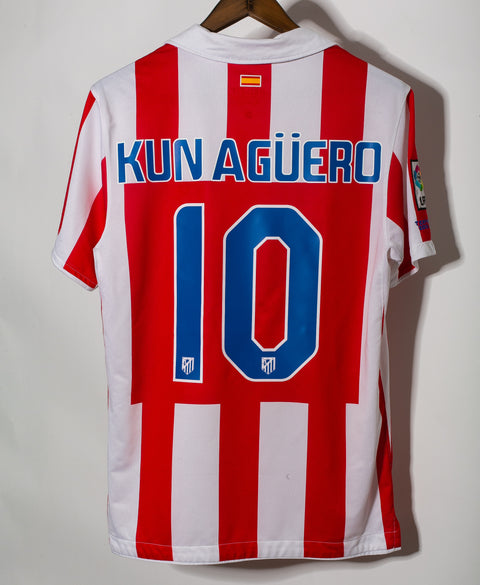 Atletico Madrid 2010-11 Aguero Home Kit (M)