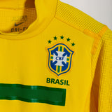 Brazil 2011-12 Long Sleeve Player Issue Home Kit (L)