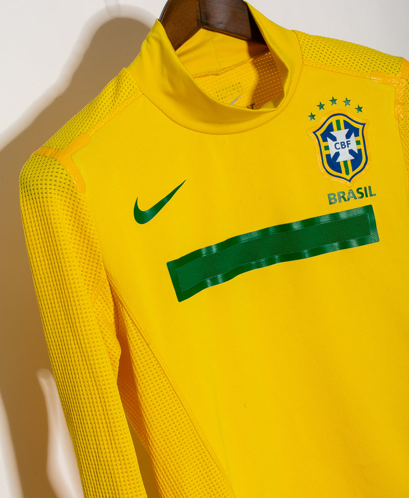 Brazil 2011-12 Long Sleeve Player Issue Home Kit (L) – Saturdays Football