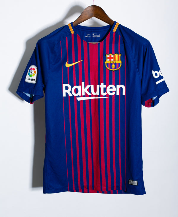 Barcelona 2017-18 Suarez Home Kit (S)