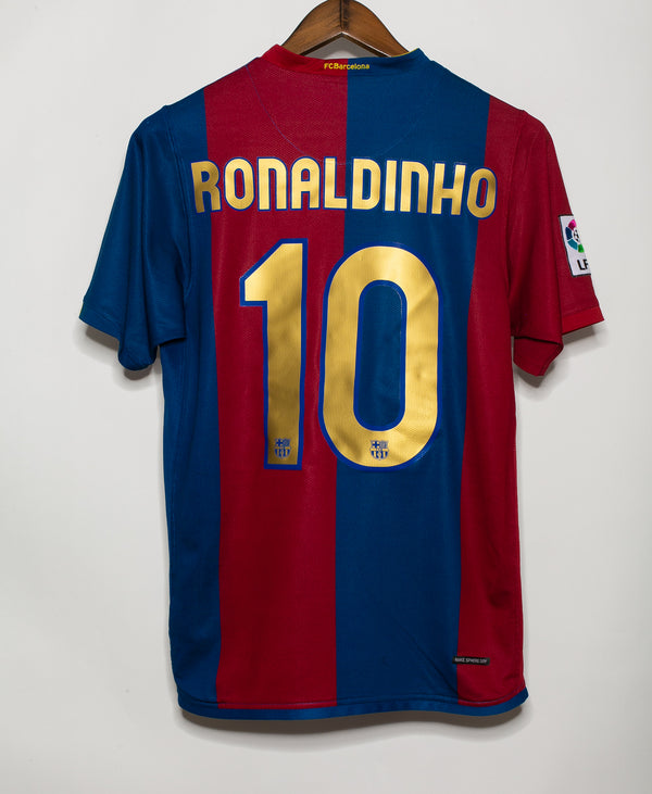 Barcelona 2006-07 Ronaldinho Home Kit (S)