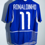 Brazil 2002 Ronaldinho Player Issue Away Kit (M)