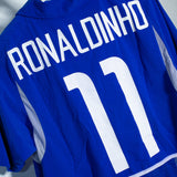 Brazil 2002 Ronaldinho Player Issue Away Kit (M)