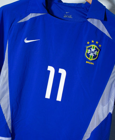 Brazil 2002 Ronaldinho Player Issue Away Kit (M)