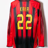 AC Milan 2003-04 Kaka Long Sleeve Home Kit (XL)