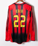 AC Milan 2003-04 Kaka Long Sleeve Home Kit (XL)