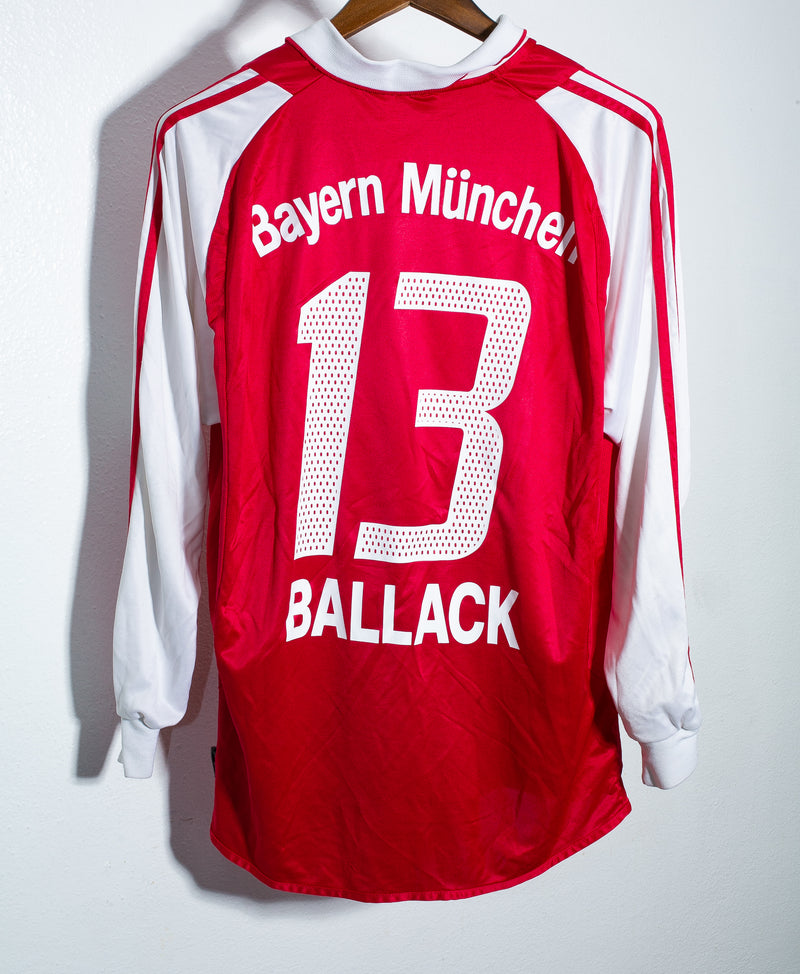 Bayern Munich 2003-04 Ballack Long Sleeve Home Kit (L)