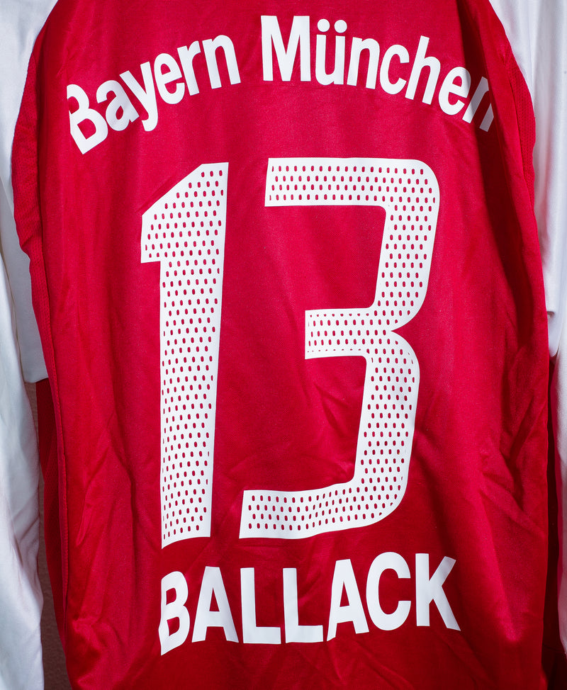 Bayern Munich 2003-04 Ballack Long Sleeve Home Kit (L)