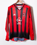 AC Milan 2003-04 Kaka Long Sleeve Home Kit (XL)