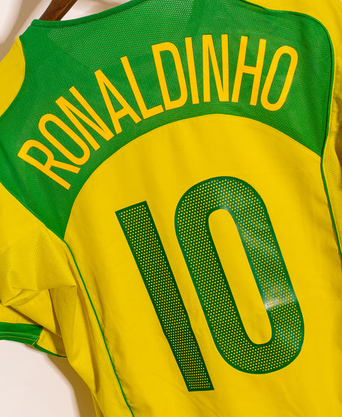 Brazil 2004 Ronaldinho Home Kit (M)