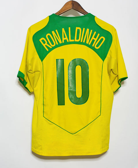 Brazil 2004 Ronaldinho Home Kit (M)