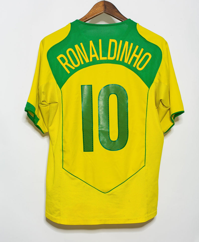 Brazil 2004 Ronaldinho Home Kit (M)