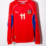 Czech Republic 2002 Nedved Long Sleeve Home Kit (2XL)