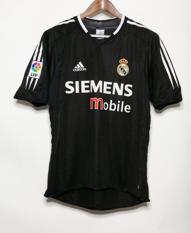 Zidane Real Madrid Away Black 2004 2005 Soccer Jersey Camiseta