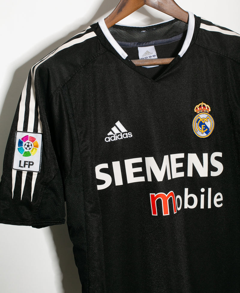 Zidane Real Madrid Away Black 2004 2005 Soccer Jersey Camiseta