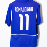 Brazil 2002 Ronaldinho Away Kit (L)