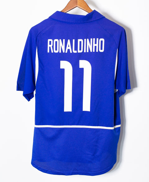 Brazil 2002 Ronaldinho Away Kit (L)