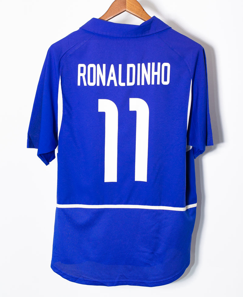 Brazil 2002 Ronaldinho Away Kit (L)
