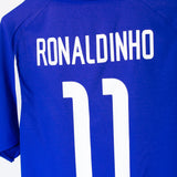 Brazil 2002 Ronaldinho Away Kit (L)