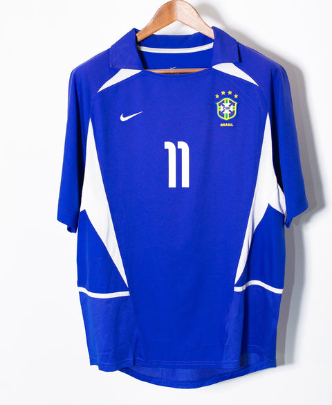 Brazil 2002 Ronaldinho Away Kit (L)