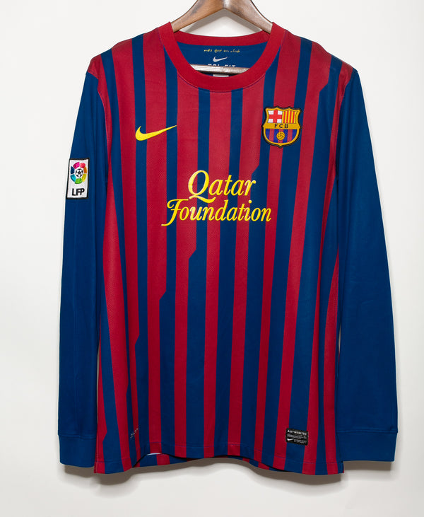 Barcelona 2011-12 Messi Long Sleeve Home Kit (L)
